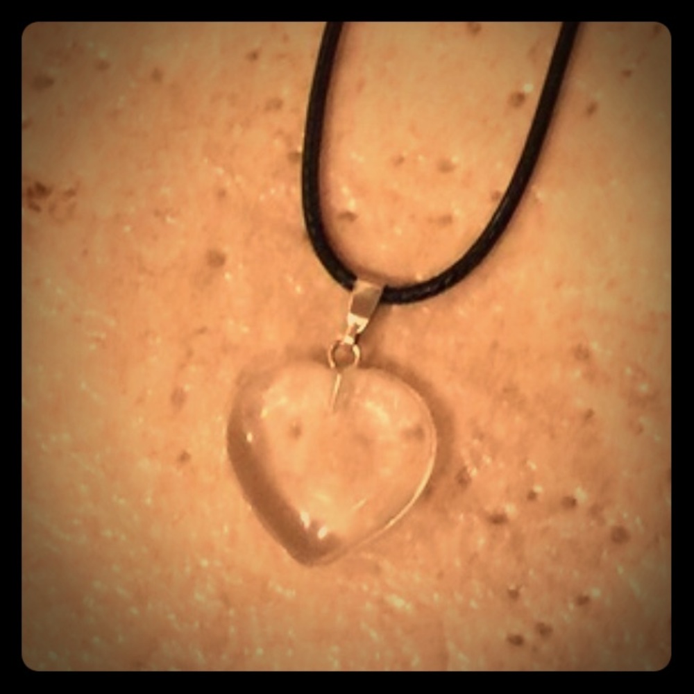 Heart Stone Quartz Necklace